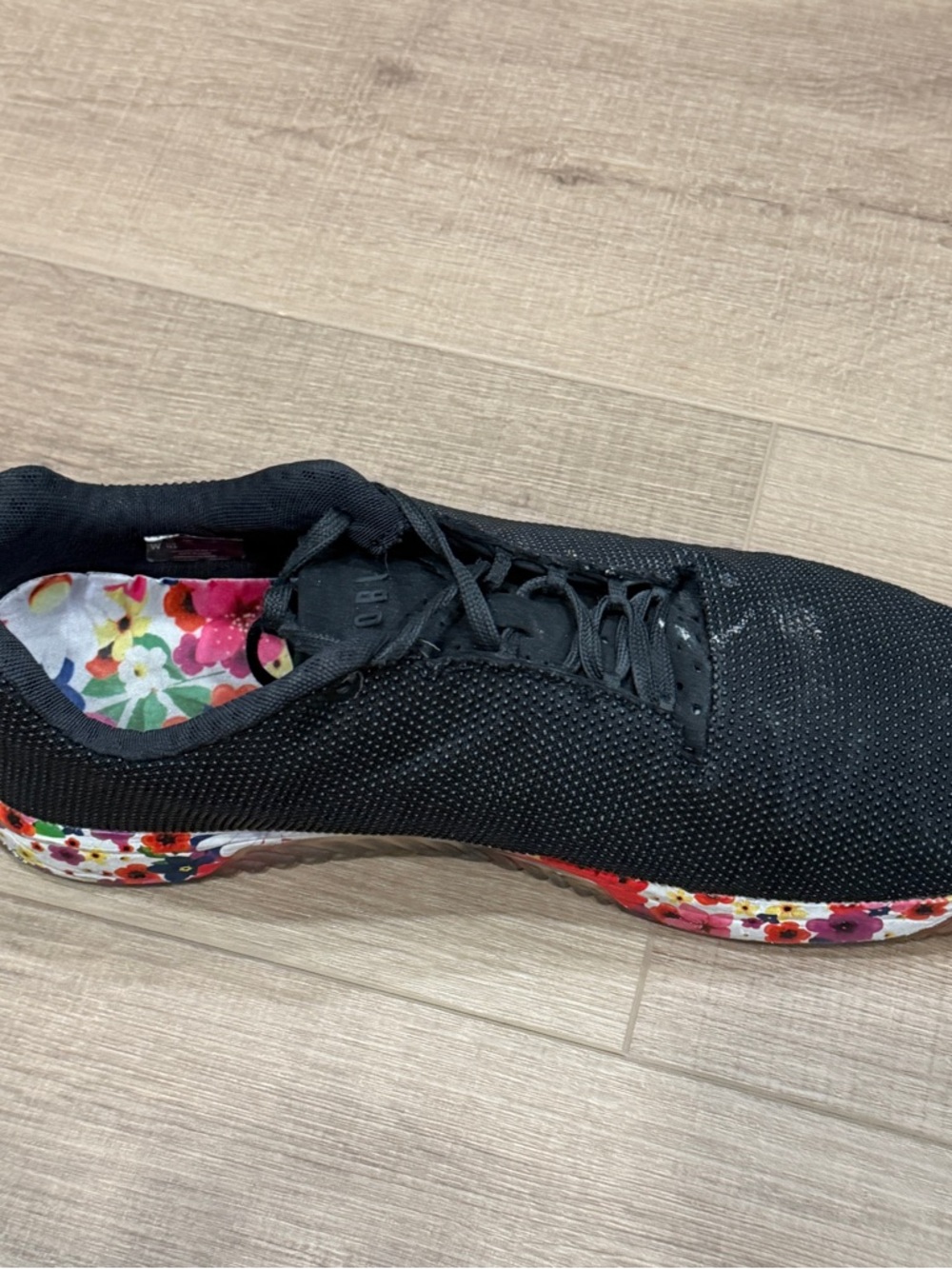 NOBULL Trainer Shoes Men 14 Women 15.5 Black Floral CrossFit TrainingGym Sneaker - Picture 16 of 16
